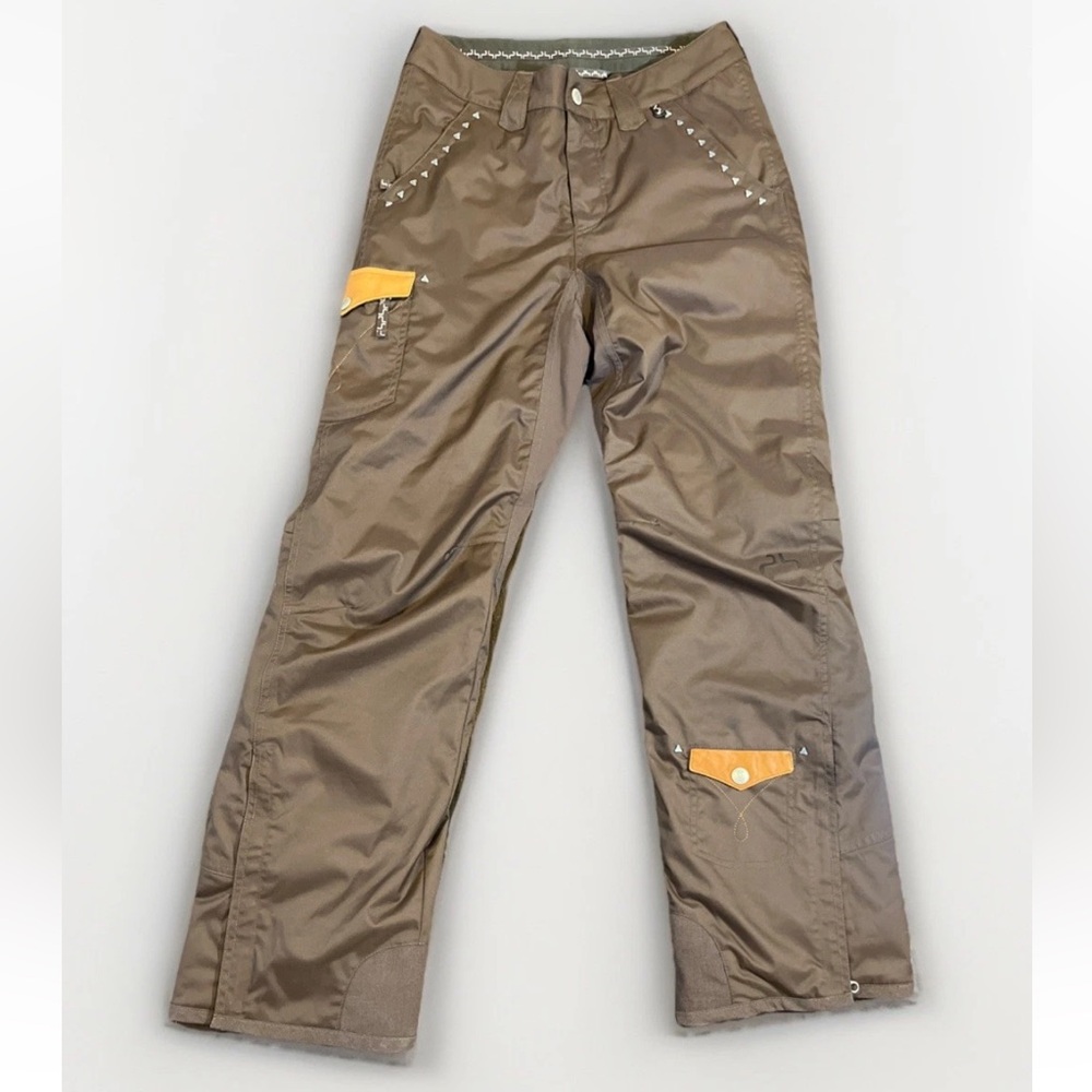 Powderhorn Calamity Western Cowgirl Ski Snow Pants Brown Women’s Size Small